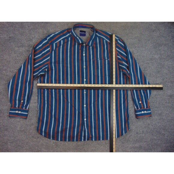 Tommy Bahama Shirt Mens 2XL Blue White Red Stripe - Picture 5 of 8